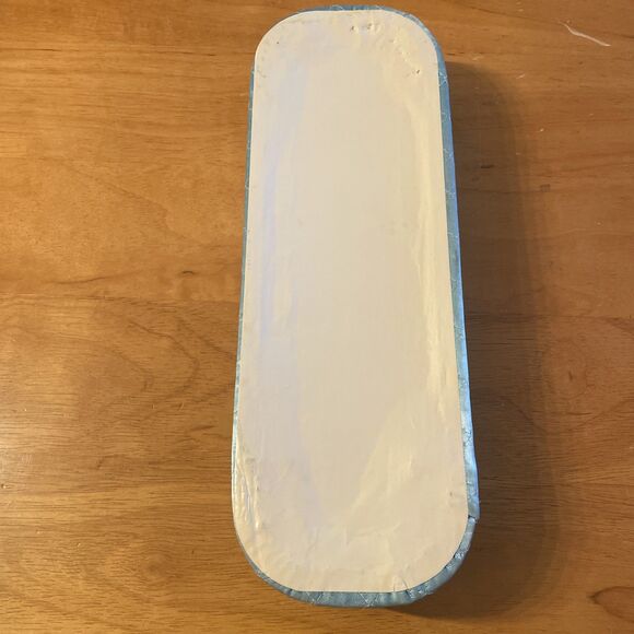 Mid Century Quilted Satin Drawer Organizer Blue Hosiery Holder - Picture 6 of 8